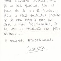 LETTRE DE FRANÇOISE GILOT