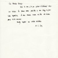 LETTRE DE M.C. GEE