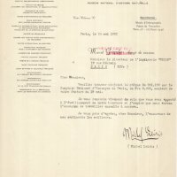 LETTRE DE MICHEL LEIRIS