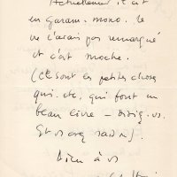 LETTRE DE JACQUES SCHIFFRIN