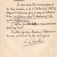 LETTRE DE JACQUES SCHIFFRIN