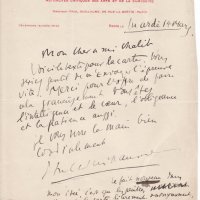 LETTRE DE PAUL GUILLAUME