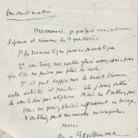 LETTRE DE PAUL GUILLAUME