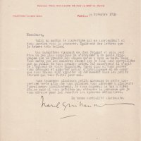 LETTRE DE PAUL GUILLAUME