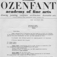 LETTRE DE OZENFANT