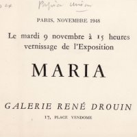 CARTON D'INVITATION À L'EXPO. DE MARIA