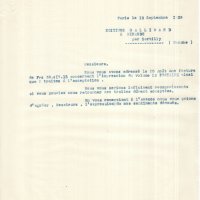 LETTRE DE L'IMPRIMERIE UNION AUX ED. GALLIMARD