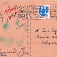 CARTE SIGNÉE LACHENAL, BOUCHÉ, PETITFAUX, FLEURY, LATIS, GAYOT