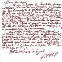 LETTRE DE LATIS À LOUIS BARNIER