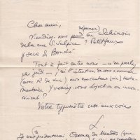 LETTRE D'EMMANUEL PEILLET À LOUIS BARNIER