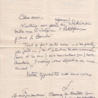 LETTRE D'EMMANUEL PEILLET À LOUIS BARNIER