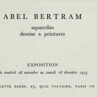 ABEL BERTRAM, AQUARELLES, DESSINS ET PEINTURES