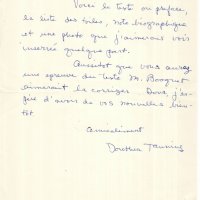 LETTRE DE DOROTHEA TANNING À LOUIS BARNIER