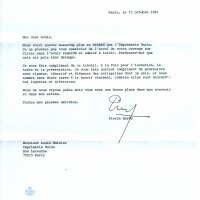 LETTRE DE PIERRE BERÈS À LOUIS BARNIER