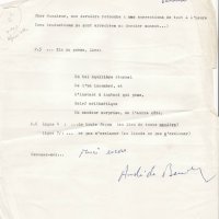 LETTRE D'ANDRÉ DU BOUCHET À LOUIS BARNIER