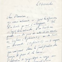 LETTRE D'ANDRÉ DU BOUCHET À LOUIS BARNIER