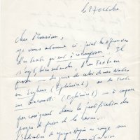 LETTRE D'ANDRÉ DU BOUCHET À LOUIS BARNIER