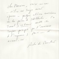 LETTRE D'ANDRÉ DU BOUCHET