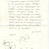 LETTRE DE PAB À LOUIS BARNIER
