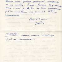 LETTRE DE PAB À LOUIS BARNIER