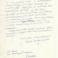 LETTRE DE PIERRE BETTENCOURT À LOUIS BARNIER