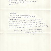 LETTRE DE PIERRE BETTENCOURT À LOUIS BARNIER