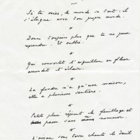 PAGE MANUSCRITE DE RENÉ CHAR DU POÈME DÉCHARGES