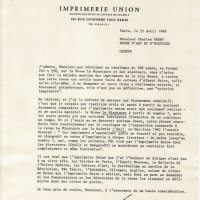 LETTRE DE LOUIS BARNIER À CHARLES GOERG