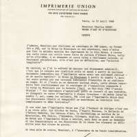 LETTRE DE LOUIS BARNIER À CHARLES GOERG