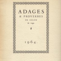 ADAGES ET PROVERBES DE SOLON DE VOGUE