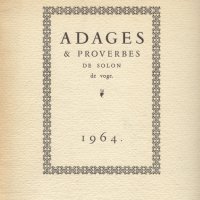 ADAGES ET PROVERBES DE SOLON DE VOGUE