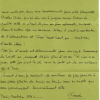 LETTRE DE CLAUDE VERNE