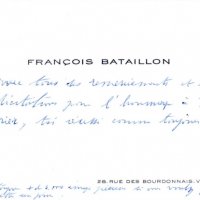 CARTE DE FRANÇOIS BATAILLON