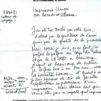 LETTRE DE GÉRARD FINEL