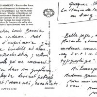 CARTE POSTALE DE PIERRE BURAGLIO. VERSO