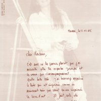 LETTRE DE HÉLÈNE CHARTIER