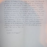 LETTRE DE JEAN DUBUFFET