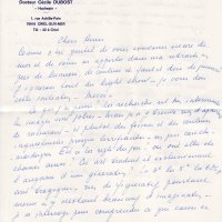 LETTRE DE CÉCILE DUBOST