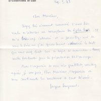LETTRE DATÉE JACQUES GUIGNARD
