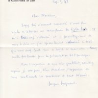 LETTRE DATÉE JACQUES GUIGNARD