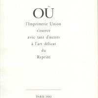 OÙ L'IMPRIMERIE UNION S'EXERCE ...