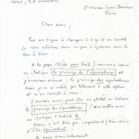 LETTRE DE JEAN DUBUFFET